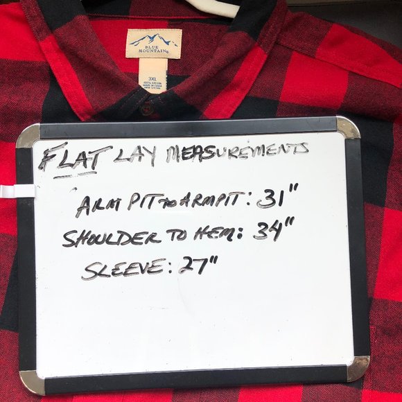 Blue Mountain Buffalo Plaid Cozy Cotton Flannel Button Down Shirt Cabincore - Picture 13 of 13